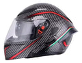 CASCO ABATIBLE IRON RACING DOT IR-121 DARK PHOENIX FIBRA CARBONO ROJO MATE TALLE L