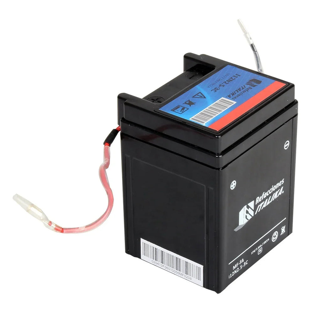 Bateria MF-FA I12N2.5-3C (12V/2.5AH) Dt 90 - Ft 110 Italika Original