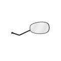 Espejo Retrovisor Derecho (Con Isotipo) Tc 200 Negra Italika Original