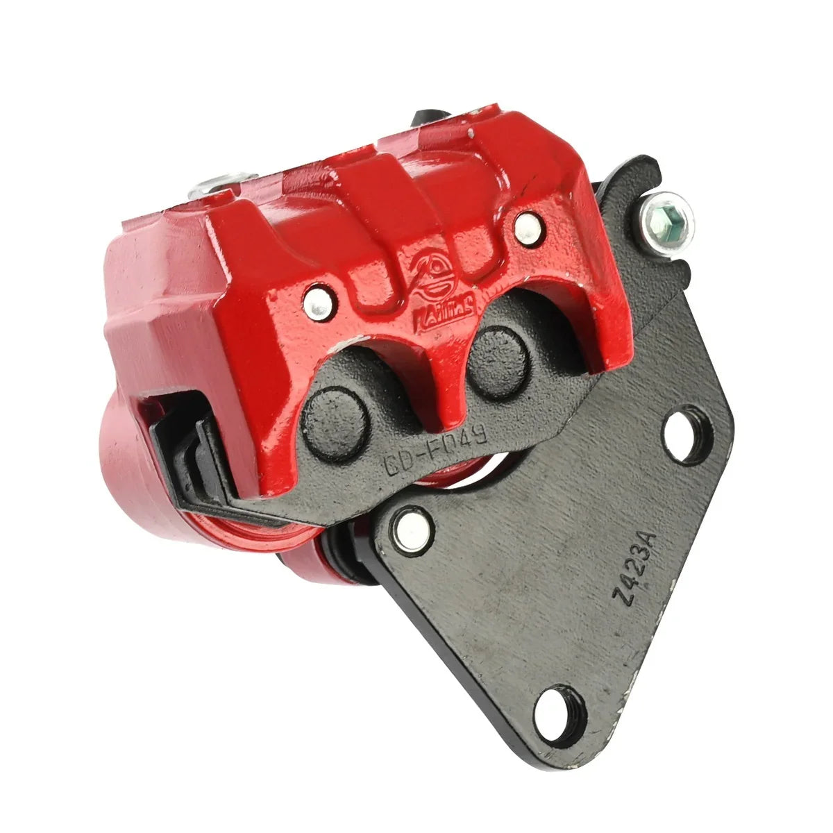 Caliper de Freno Delantero Rojo con Isotipo Vort-X 200 Italika Original