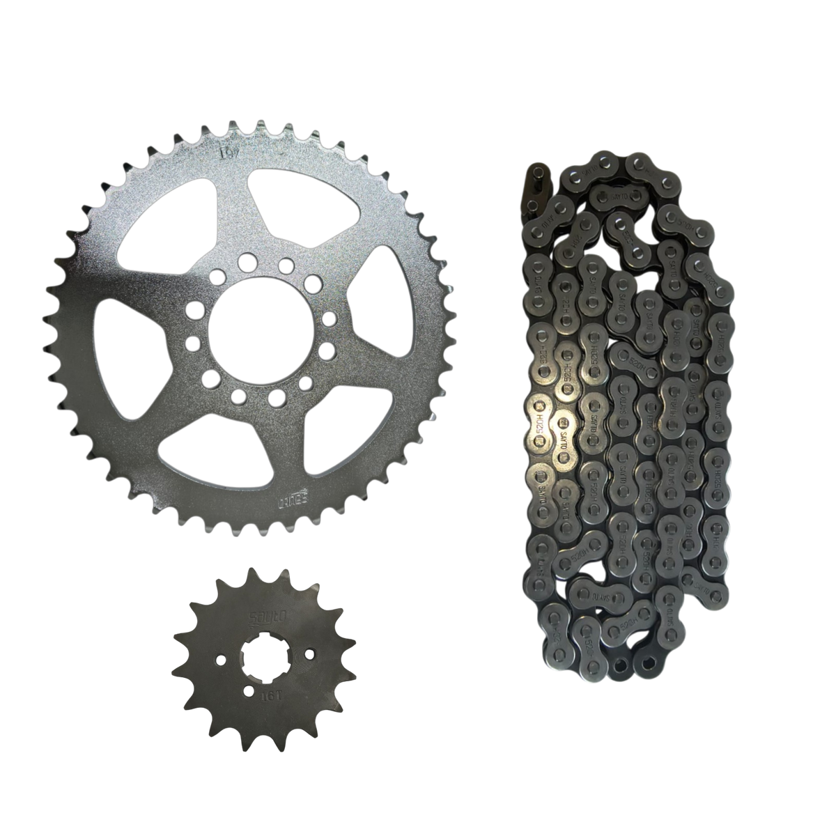 KIT DE ENGRANES Y CADENA  SR-250 46-16 DIENTES 520 X 120L