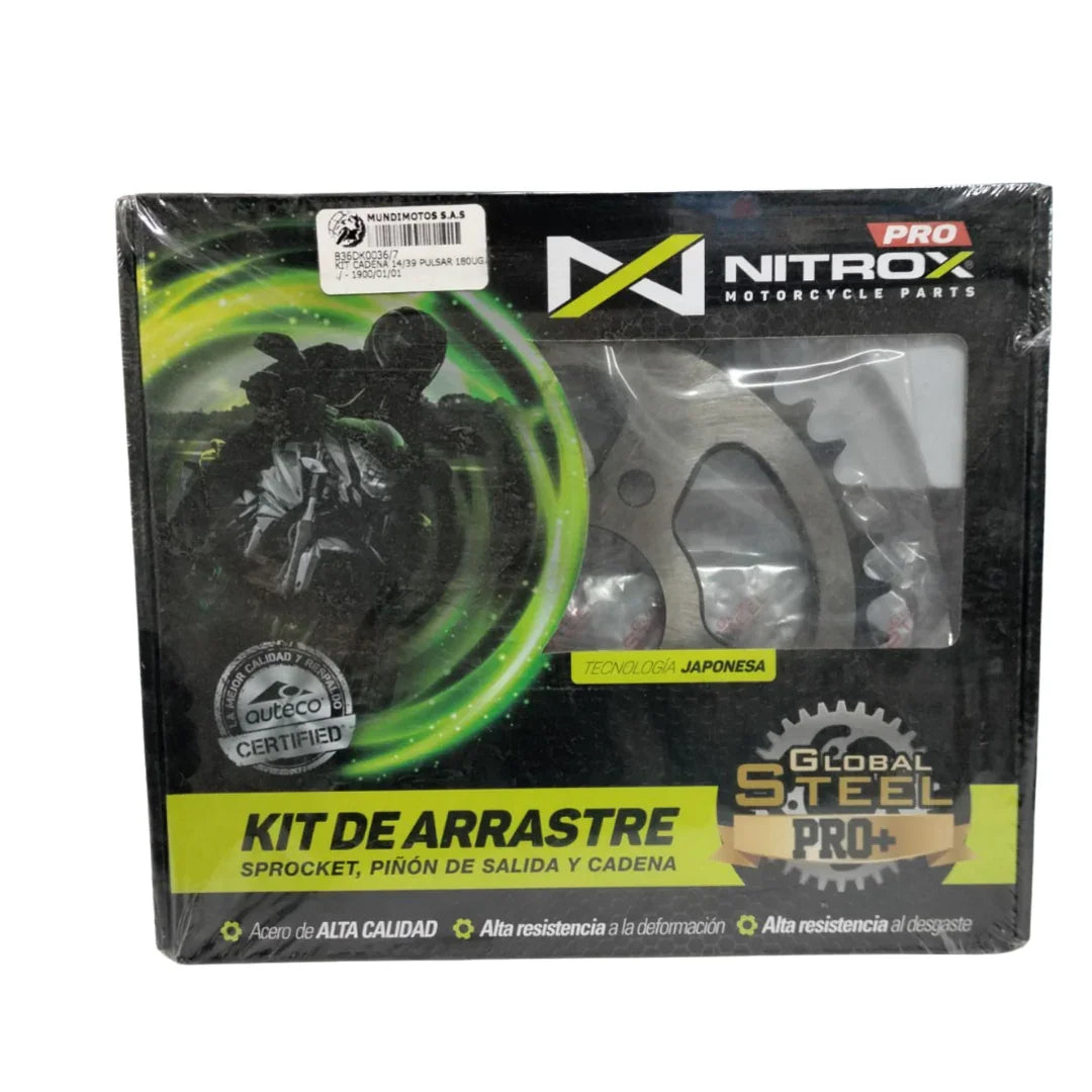 Kit de Arrastre (14/39 Dientes) Pulsar 180 UG Generico Colombia